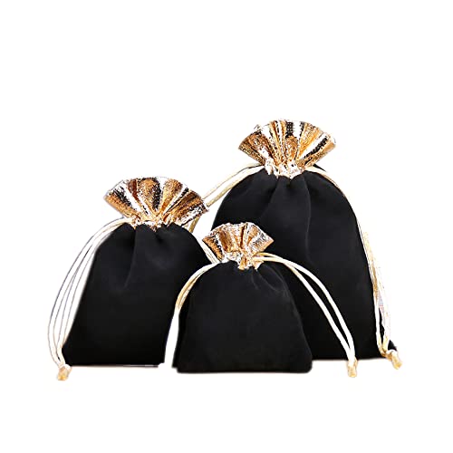 12 Stk Samtbeutel Schmuckbeutel,Klein Stoff Beutel mit Kordelzug,Samt Säckchen Geschenkbeutel Stoffsäckchen zum Befüllen für Schmuck Hochzeit Weihnachten Geburtstag Party Geschenk,10x12cm Gold Schwarz 12 Stk Samtbeutel Schmuckbeutel,Klein Stoff Beutel mit Kordelzug,Samt Säckchen Geschenkbeutel Stoffsäckchen zum Befüllen für Schmuck Hochzeit Weihnachten Geburtstag Party Geschenk,10x12cm Gold Schwarz von Duories