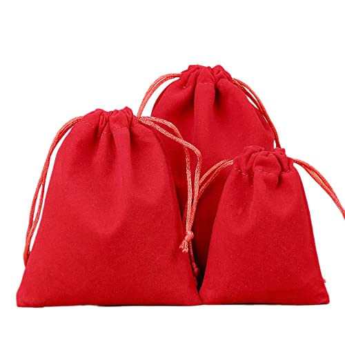 12 Stück Samtbeutel Schmuckbeutel, Kleine Stoff Beutel mit Kordelzug, Samt Säckchen Geschenkbeutel Stoffsäckchen zum Befüllen für Schmuck Hochzeit Weihnachten Geburtstag Party Geschenk,15x20cm Rot 12 Stück Samtbeutel Schmuckbeutel, Kleine Stoff Beutel mit Kordelzug, Samt Säckchen Geschenkbeutel Stoffsäckchen zum Befüllen für Schmuck Hochzeit Weihnachten Geburtstag Party Geschenk,15x20cm Rot von Duories