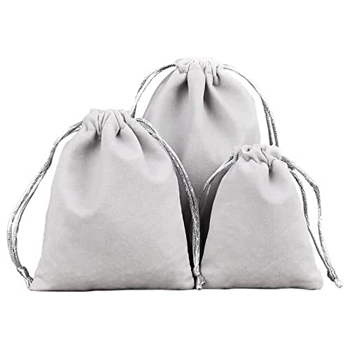12 Stück Samtbeutel Schmuckbeutel,Kleine Stoff Beutel mit Kordelzug,Samt Säckchen Geschenkbeutel Stoffsäckchen zum Befüllen für Schmuck Hochzeit Weihnachten Geburtstag Party Geschenk,17x23cm Hellgrau 12 Stück Samtbeutel Schmuckbeutel,Kleine Stoff Beutel mit Kordelzug,Samt Säckchen Geschenkbeutel Stoffsäckchen zum Befüllen für Schmuck Hochzeit Weihnachten Geburtstag Party Geschenk,17x23cm Hellgrau von Duories