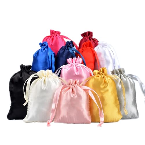 12 Stück Satinbeutel Schmuckbeutel,Stoff Säckchen Zum Befüllen,Satin Säckchen Geschenkbeutel Stoffbeutel Satintasche für Schmuck Hochzeit Weihnachten Geburtstag Party Geschenk, 15x20cm Zufällige Farbe 12 Stück Satinbeutel Schmuckbeutel,Stoff Säckchen Zum Befüllen,Satin Säckchen Geschenkbeutel Stoffbeutel Satintasche für Schmuck Hochzeit Weihnachten Geburtstag Party Geschenk, 15x20cm Zufällige Farbe von Duories