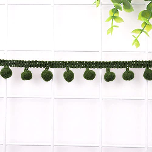 15 Yards 12mm Pompons Borte zum Basteln,Dekoband Mit Bommeln Bälle Pom Poms Fransenborte Zierband Dekoborte Nähzubehör für DIY Basteln Apparel Kleidung,Kostüme,Nähen,Dekoration,Armeegrün 15 Yards 12mm Pompons Borte zum Basteln,Dekoband Mit Bommeln Bälle Pom Poms Fransenborte Zierband Dekoborte Nähzubehör für DIY Basteln Apparel Kleidung,Kostüme,Nähen,Dekoration,Armeegrün von Duories