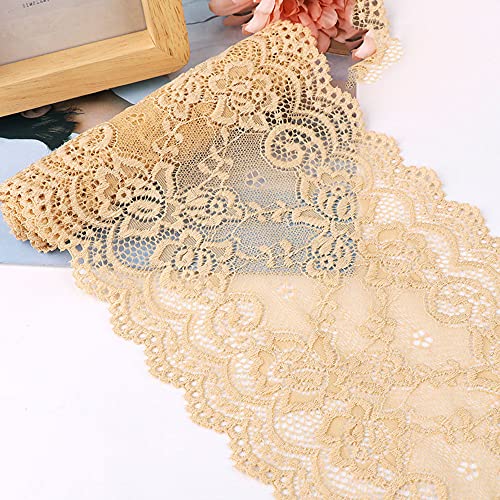 15cm x 3m Elastizität Spitzenband Spitzenbordüre Spitzenborte Zierband Dekoband Spitzen Borten Bänder zum Nähen,DIY Basteln,Deko für Kleidung Unterwäsche Dessous Hochzeitskleid Tischdeko,Gold 15cm x 3m Elastizität Spitzenband Spitzenbordüre Spitzenborte Zierband Dekoband Spitzen Borten Bänder zum Nähen,DIY Basteln,Deko für Kleidung Unterwäsche Dessous Hochzeitskleid Tischdeko,Gold von Duories