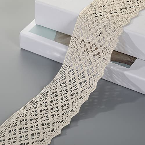 15m x 7.5cm Breite Spitzenband Spitzenbordüre Vintage Spitze-Borten Spitzenborte Baumwolle Dekoband Zierband Spitzenbesatz für DIY Nähen Basteln Kleidung Hochzeit Haus Deko Geschenk Zubehör,Stil N von Duories