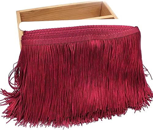 2 Meters 15cm Seide Fransen Quaste Fransenborte Fransenband Schnittfranse Dekoband Zierband Dekoborte Tanzfransen Nähzubehör für DIY Basteln Apparel Kleidung,Kostüme,Nähen,Dekoration,Weinrot 2 Meters 15cm Seide Fransen Quaste Fransenborte Fransenband Schnittfranse Dekoband Zierband Dekoborte Tanzfransen Nähzubehör für DIY Basteln Apparel Kleidung,Kostüme,Nähen,Dekoration,Weinrot von Duories