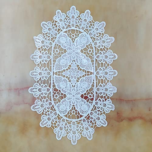 2 Stück Weiße Bestickte Spitzentischdecke,Ovales Blumenkissen,Tischdecke mit durchbrochener Stickerei,Spitzendeckchen Häkeldeckchen,für Tischdekoration,Hochzeitsdekoration,Partydekoration,L 76×39CM 2 Stück Weiße Bestickte Spitzentischdecke,Ovales Blumenkissen,Tischdecke mit durchbrochener Stickerei,Spitzendeckchen Häkeldeckchen,für Tischdekoration,Hochzeitsdekoration,Partydekoration,L 76×39CM von Duories