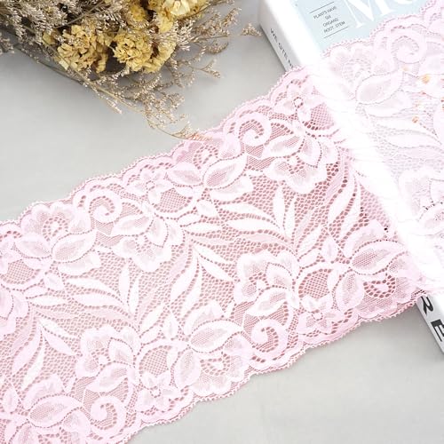 2 Yard 15cm Vintage Blumen Blattmuster Elastizität Spitzenband Spitzenborte Dekoband Zierband Borten Bänder Spitzenbordüre Zum Nähen Für DIY Kleidung Unterwäsche Hochzeitskleid Tischdeko,Rosa 2 Yard 15cm Vintage Blumen Blattmuster Elastizität Spitzenband Spitzenborte Dekoband Zierband Borten Bänder Spitzenbordüre Zum Nähen Für DIY Kleidung Unterwäsche Hochzeitskleid Tischdeko,Rosa von Duories