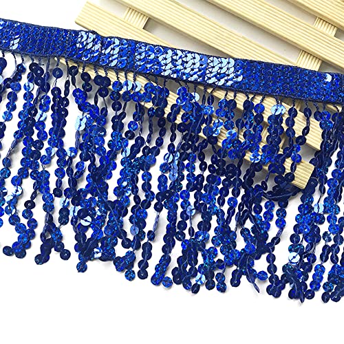 2 Yard 16cm Pailletten Fransen Quaste Fransenborte Fransenband Schnittfranse Dekoband Zierband Dekoborte Tanzfransen Nähzubehör für DIY Basteln Apparel Kleidung,Kostüme,Nähen,Dekoration,Dunkelblau 2 Yard 16cm Pailletten Fransen Quaste Fransenborte Fransenband Schnittfranse Dekoband Zierband Dekoborte Tanzfransen Nähzubehör für DIY Basteln Apparel Kleidung,Kostüme,Nähen,Dekoration,Dunkelblau von Duories