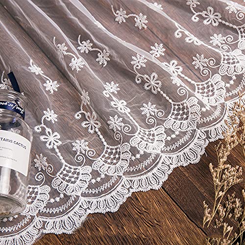 2 Yard Vintage Bestickter Spitzenbesatz Spitzenborte Dekoband Spitzenband Spitzenbordüre Zierband Spitzenstoff für Nähen Brautschleiern Petticoats Hochzeitskleid Hochzeit Deko 32cm Breite,C Weiß 2 Yard Vintage Bestickter Spitzenbesatz Spitzenborte Dekoband Spitzenband Spitzenbordüre Zierband Spitzenstoff für Nähen Brautschleiern Petticoats Hochzeitskleid Hochzeit Deko 32cm Breite,C Weiß von Duories