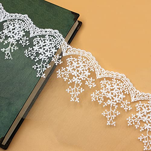 2 Yard Vintage Blumen Stickerei Spitze Tüllstoff,11cm Spitzenband Spitzenborte Dekoband Spitzenbordüre Spitze Geschenkband Zierband für Hochzeit DIY Basteln Nähen Geschenkverpackung,Weiß 2 Yard Vintage Blumen Stickerei Spitze Tüllstoff,11cm Spitzenband Spitzenborte Dekoband Spitzenbordüre Spitze Geschenkband Zierband für Hochzeit DIY Basteln Nähen Geschenkverpackung,Weiß von Duories