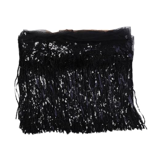 2 Yards 20cm Bling Pailletten Fringe Trim Fransen Quaste Fransenborte Fransenband Fransenbordüre Dekoband Tanzfransen Fransen-Borten Bänder zum Nähen,DIY Basteln,Kleidung Dessous Vorhänge,Schwarz 2 Yards 20cm Bling Pailletten Fringe Trim Fransen Quaste Fransenborte Fransenband Fransenbordüre Dekoband Tanzfransen Fransen-Borten Bänder zum Nähen,DIY Basteln,Kleidung Dessous Vorhänge,Schwarz von Duories
