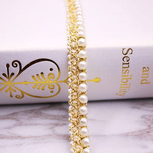 2 Yards Perlenband Vintage 1,5 cm breit Glitzer Gold Kordelband Dekoband Zierband Geschenkband für Hochzeit Deko DIY Handwerk Kleidung Rucksack Haarschmuck Nähzubehör 2 Yards Perlenband Vintage 1,5 cm breit Glitzer Gold Kordelband Dekoband Zierband Geschenkband für Hochzeit Deko DIY Handwerk Kleidung Rucksack Haarschmuck Nähzubehör von Duories