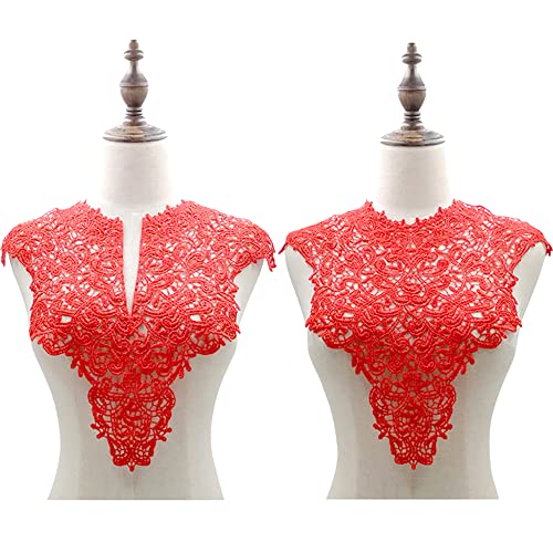 1 Satz Bestickte Spitze Kragen Applikation,Stickerei Spitze Patch Spitzemotiv Applique Patches Einsatzkragen für Nähen DIY Kostüm Kleidung Hochzeitskleid Brautkleid Deko,Rundkragen und V-Kragen,Rot 1 Satz Bestickte Spitze Kragen Applikation,Stickerei Spitze Patch Spitzemotiv Applique Patches Einsatzkragen für Nähen DIY Kostüm Kleidung Hochzeitskleid Brautkleid Deko,Rundkragen und V-Kragen,Rot von Duories