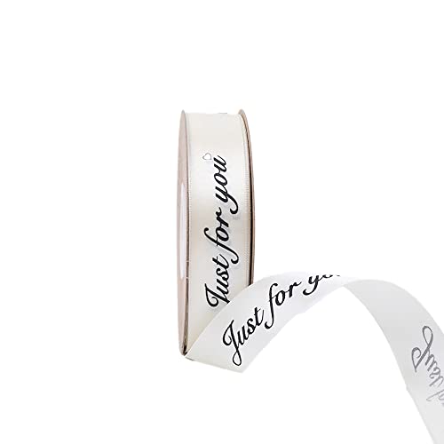 2.5cmx45m Satinband mit Englische Buchstaben Drucken Geschenkband Schleifenband,für Hochzeit,Blumenverpackung,Geburtstag Geschenke Tortenschachtel Verpackung,Deko Band Geschenkverpackung Band,Beige 2.5cmx45m Satinband mit Englische Buchstaben Drucken Geschenkband Schleifenband,für Hochzeit,Blumenverpackung,Geburtstag Geschenke Tortenschachtel Verpackung,Deko Band Geschenkverpackung Band,Beige von Duories