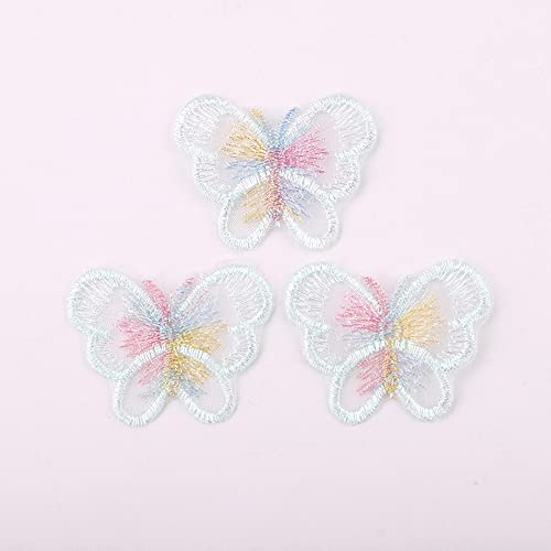 20 Stück Spitze Organza Stickerei Schmetterling Applique Patches Sticker Aufnäher Applikation Flicken zum Aufnähen Gestickte Basteln und Dekorieren Kleidung Gardine Tischtuch Taschen Schal,Bunt #11 von Duories