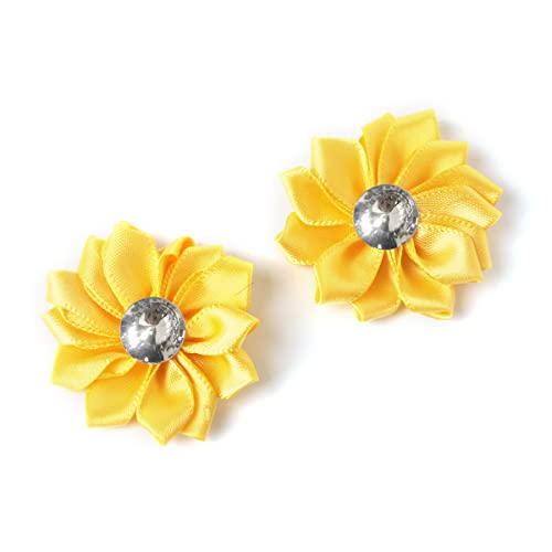 20 Stücke 4cm Strass Künstliche Satinband Blumen Blütenköpfe Blumenköpfe Kunstblumen Seidenblumen Applikationen für DIY Basteln Stirnband Haarschleifen Scrapbooking Hochzeit Party Home Deko,Gelb 20 Stücke 4cm Strass Künstliche Satinband Blumen Blütenköpfe Blumenköpfe Kunstblumen Seidenblumen Applikationen für DIY Basteln Stirnband Haarschleifen Scrapbooking Hochzeit Party Home Deko,Gelb von Duories