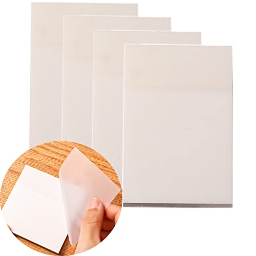 200 Blätter Transparente Haftnotizen,Bunte Selbstklebende Haftnotizzettel Haftnotiz Klebezettel,75x50mm Wiederbeschreibbar Durchsichtige Sticky Notes für Büro Studenten Haushalte,Weiß von Duories