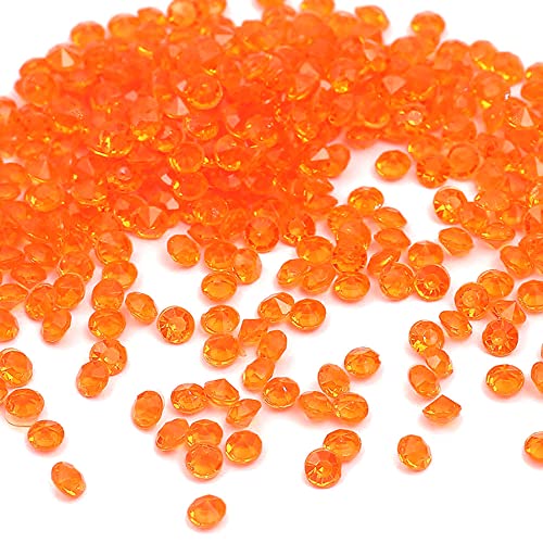 2000 Stück Acryl Deko Diamantkristalle 4mm Glitzer Streudeko Tischschmuck Funkelnd Dekosteine Kristalle Konfetti Diamanten zum DIY Verzieren Tischdeko Hochzeit Taufe Verlobung Valentinstag,Orange von Duories