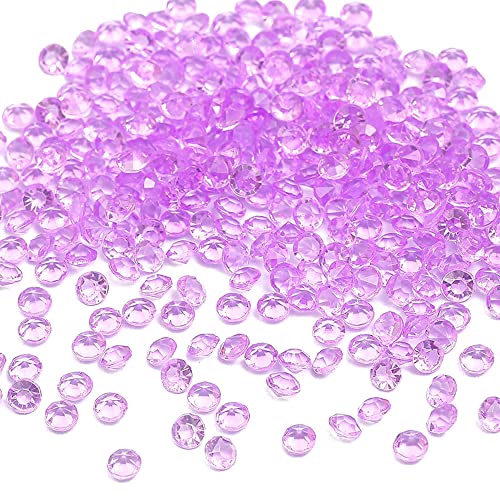 2000 Stück Acryl Deko Diamantkristalle 4mm Glitzer Streudeko Tischschmuck Funkelnd Dekosteine Kristalle Konfetti Diamanten zum DIY Verzieren Tischdeko Hochzeit Taufe Verlobung Valentinstag,Violett von Duories