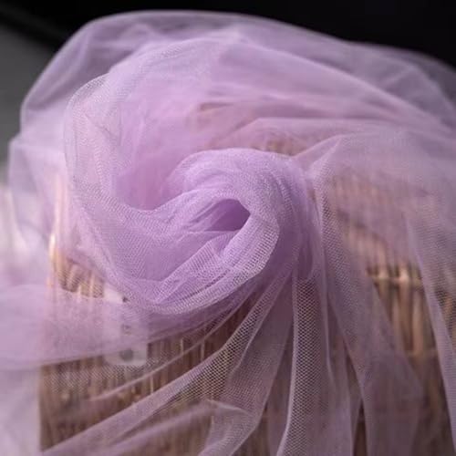 200cm x 300cm Mash Stoff Meterware, Extra Breit Softtüll Netzstoff Tüllstoff zum Nähen, Tüll Stoff für Bekleidung Gardine Tischdecken Hochzeit Vorhang Freihanddeko Tüllrock Party Deko,Lila von Duories