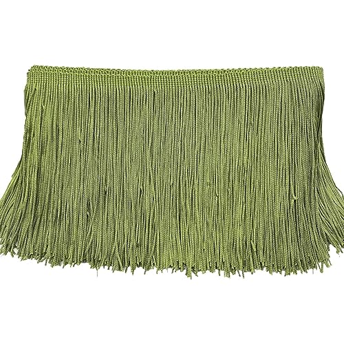 20cm x 4m Fransenborte Fransenbordüre Fransenband Dekoband Tanzfransen Schnittfranse Seide Quaste Fransen-Borten Bänder zum Nähen,DIY Basteln,Kleidung Dessous Kostüme Vorhänge Dekoration,Olivgrün 20cm x 4m Fransenborte Fransenbordüre Fransenband Dekoband Tanzfransen Schnittfranse Seide Quaste Fransen-Borten Bänder zum Nähen,DIY Basteln,Kleidung Dessous Kostüme Vorhänge Dekoration,Olivgrün von Duories
