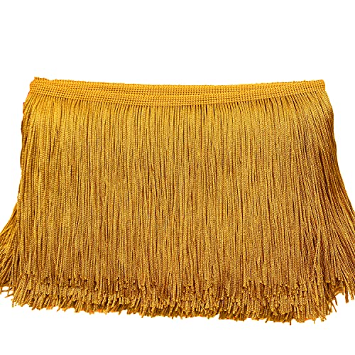 20cm x 5m Fransenborte Fransenbordüre Fransenband Dekoband Tanzfransen Schnittfranse Seide Quaste Fransen-Borten Bänder zum Nähen,DIY Basteln,Kleidung Dessous Kostüme Vorhänge Dekoration,GoldB 20cm x 5m Fransenborte Fransenbordüre Fransenband Dekoband Tanzfransen Schnittfranse Seide Quaste Fransen-Borten Bänder zum Nähen,DIY Basteln,Kleidung Dessous Kostüme Vorhänge Dekoration,GoldB von Duories