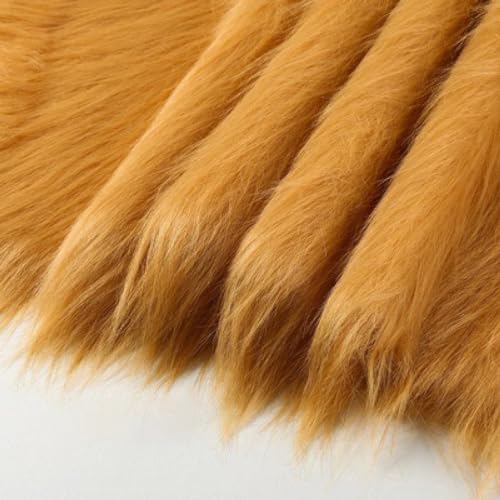 20cmx180cm Flauschige Kunstpelzband Kunstfell Band Fellstoff, Furry Faux Pelz Stoff Dekoband Zierband Plüsch Trim Plüschstoff Plüschband Borten Bänder zum Nähen Kleidung Weihnachtsdeko,Khaki von Duories
