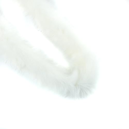 2m Kunstfell Band Flauschige Pelz Stoff Kunstpelz Stoff Furry Faux Strips Plüschband Zierband Dekoband Plüschstoff Plüsch Trim für DIY Basteln Nähen Kleidung Weihnachtsdeko 8-10cm breit Weiß von Duories