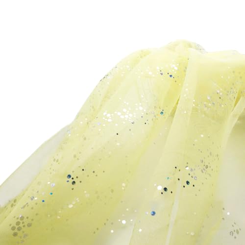 2m x 160cm Bling Glitter Tüll Meterware zum Nähen, Sparkle Tüllstoff Mash Stoffe Netzstoff Tüll Stoffe Dekostoff für Vorhänge Kleidung Gardine Tischdecken Deko Schals Hochzeit Party Deko,Gelb 2m x 160cm Bling Glitter Tüll Meterware zum Nähen, Sparkle Tüllstoff Mash Stoffe Netzstoff Tüll Stoffe Dekostoff für Vorhänge Kleidung Gardine Tischdecken Deko Schals Hochzeit Party Deko,Gelb von Duories