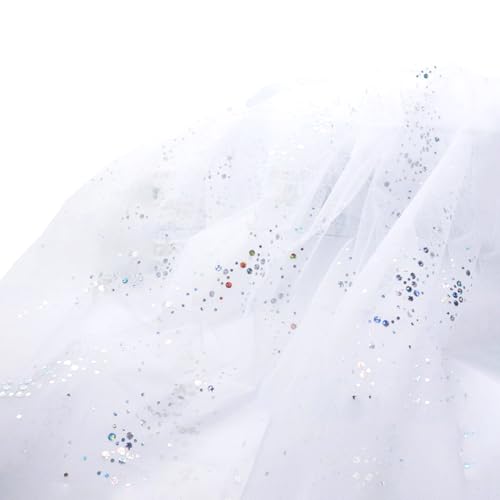 2m x 160cm Bling Glitter Tüll Meterware zum Nähen, Sparkle Tüllstoff Mash Stoffe Netzstoff Tüll Stoffe Dekostoff für Vorhänge Kleidung Gardine Tischdecken Deko Schals Hochzeit Party Deko,Weiß 2m x 160cm Bling Glitter Tüll Meterware zum Nähen, Sparkle Tüllstoff Mash Stoffe Netzstoff Tüll Stoffe Dekostoff für Vorhänge Kleidung Gardine Tischdecken Deko Schals Hochzeit Party Deko,Weiß von Duories