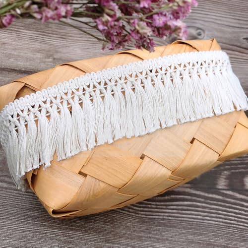 3 Yards 5cm Breite Weiß Baumwolle Quaste Spitzenband Fransenbesatz Spitzenbesatz zum Nähen Fransenborte Quaste Trimmen Nähzubehör für DIY Kostüme Bekleidung Vorhang Kleidung Tischdecke Hochzeit Deko 3 Yards 5cm Breite Weiß Baumwolle Quaste Spitzenband Fransenbesatz Spitzenbesatz zum Nähen Fransenborte Quaste Trimmen Nähzubehör für DIY Kostüme Bekleidung Vorhang Kleidung Tischdecke Hochzeit Deko von Duories