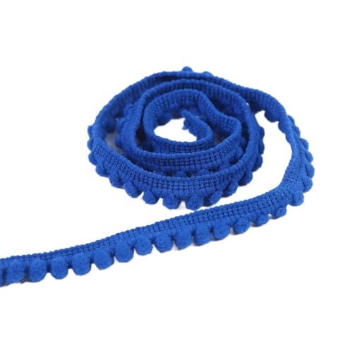 30 Yards 10mm Mini-Pomponborte zum Basteln, Bommelborte Dekoband Bommelband,Pomponband Fransenborte Spitzenband Zierband Dekoborte Pompons Borte zum Nähen,DIY Basteln Apparel Kleidung,Königsblau von Duories