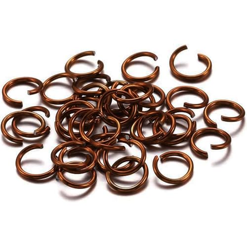 300 Stück Biegeringe,Offenem Bindering,Aluminiumring mit Öffnung,Spaltringe Verbindungsringe,für die Herstellung von hängenden Ornamenten,DIY Kunsthandwerk,Halsketten,Armbändern,Kupfer,1*10mm von Duories