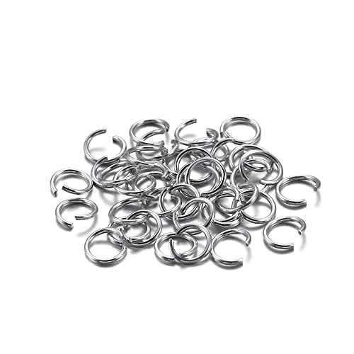 300 Stück Biegeringe,Offenem Bindering,Aluminiumring mit Öffnung,Spaltringe Verbindungsringe,für die Herstellung von hängenden Ornamenten,DIY Kunsthandwerk,Halsketten,Armbändern,Silber,1*8mm von Duories