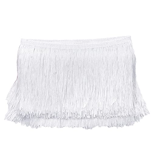 30cm x 2m Fransenborte Fransenbordüre Fransenband Dekoband Tanzfransen Schnittfranse Seide Quaste Fransen-Borten Bänder zum Nähen,DIY Basteln,Kleidung Dessous Kostüme Vorhänge Dekoration,Weiß 30cm x 2m Fransenborte Fransenbordüre Fransenband Dekoband Tanzfransen Schnittfranse Seide Quaste Fransen-Borten Bänder zum Nähen,DIY Basteln,Kleidung Dessous Kostüme Vorhänge Dekoration,Weiß von Duories