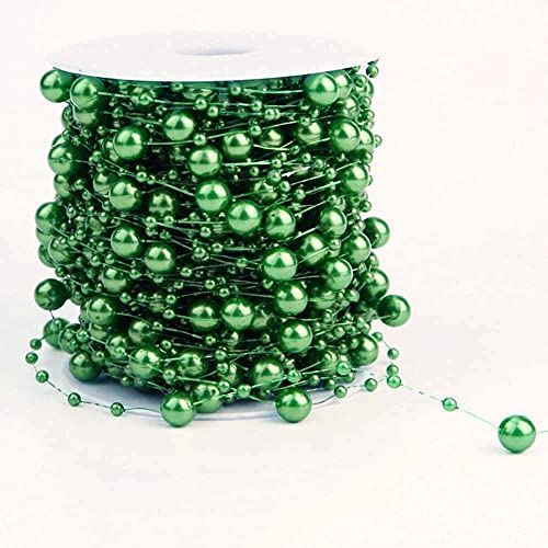 30m Perlengirlande Perlenband Perlenkette Perlenschnur Geschenkband Dekoband mit Perlen für DIY Basteln Party Tischdeko Hochzeit Braut Haarschmuck Ohrringe Halskette Brautstrauß Weihnachten,Dunkelgrün 30m Perlengirlande Perlenband Perlenkette Perlenschnur Geschenkband Dekoband mit Perlen für DIY Basteln Party Tischdeko Hochzeit Braut Haarschmuck Ohrringe Halskette Brautstrauß Weihnachten,Dunkelgrün von Duories