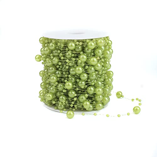 30m Perlengirlande Perlenband Perlenkette Perlenschnur Geschenkband Dekoband mit Perlen für DIY Basteln Party Tischdeko Hochzeit Braut Haarschmuck Ohrringe Halskette Brautstrauß Weihnachten,Grün 30m Perlengirlande Perlenband Perlenkette Perlenschnur Geschenkband Dekoband mit Perlen für DIY Basteln Party Tischdeko Hochzeit Braut Haarschmuck Ohrringe Halskette Brautstrauß Weihnachten,Grün von Duories