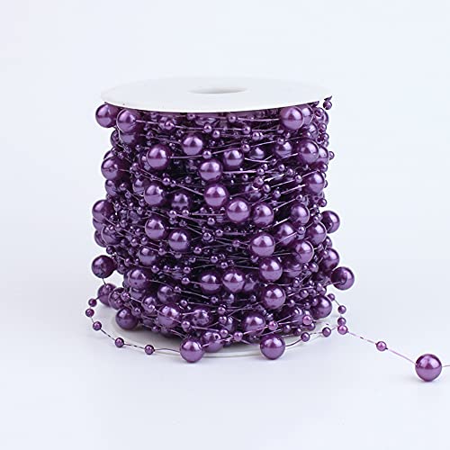 30m Perlengirlande Perlenband Perlenkette Perlenschnur Geschenkband Dekoband mit Perlen für DIY Basteln Party Tischdeko Hochzeit Braut Haarschmuck Ohrringe Halskette Brautstrauß Weihnachten,Lila 30m Perlengirlande Perlenband Perlenkette Perlenschnur Geschenkband Dekoband mit Perlen für DIY Basteln Party Tischdeko Hochzeit Braut Haarschmuck Ohrringe Halskette Brautstrauß Weihnachten,Lila von Duories