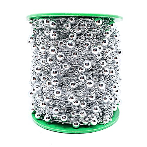 30m Perlengirlande Perlenband Perlenkette Perlenschnur Geschenkband Perlen Dekoband für DIY Basteln Party Tischdeko Hochzeit Braut Haarschmuck Ohrringe Halskette Brautstrauß Weihnachtsbaum,Silber 30m Perlengirlande Perlenband Perlenkette Perlenschnur Geschenkband Perlen Dekoband für DIY Basteln Party Tischdeko Hochzeit Braut Haarschmuck Ohrringe Halskette Brautstrauß Weihnachtsbaum,Silber von Duories