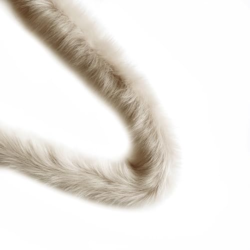 3m Kunstfell Band Flauschige Pelz Stoff Kunstpelz Stoff Furry Faux Strips Plüschband Zierband Dekoband Plüschstoff Plüsch Trim für DIY Basteln Nähen Kleidung Weihnachtsdeko 8-10cm breit Aprikose von Duories