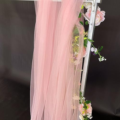 3m x 160cm Soft Tüllstoff,Tüll Stoffe zum Nähen,Netzstoff Dekostoff Drapierstoff für Arbor Hochzeit Vorhang Hochzeitsbogen Freihanddeko Querbehang Gardine Torbogen Zeremonie Party Dekor,Pfirsichrosa von Duories