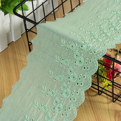 4 Yard 11cm Stickerei Baumwolle Spitzenband Spitzenborte Vintage Dekoband Zierband Borten Spitzen Bänder Spitzenstoff Spitze-Borten für DIY Basteln Nähen Hochzeit Deko Handwerk Deko, Grün 4 Yard 11cm Stickerei Baumwolle Spitzenband Spitzenborte Vintage Dekoband Zierband Borten Spitzen Bänder Spitzenstoff Spitze-Borten für DIY Basteln Nähen Hochzeit Deko Handwerk Deko, Grün von Duories