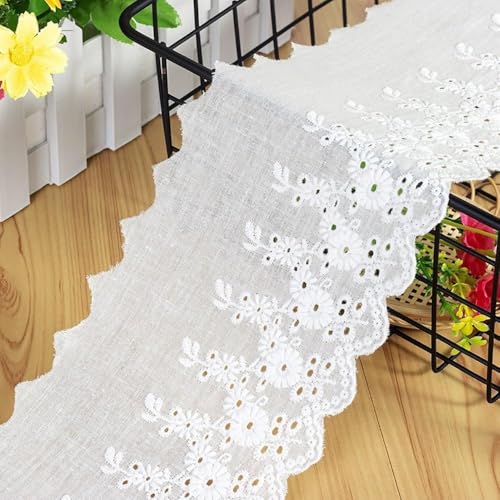 4 Yard 11cm Stickerei Baumwolle Spitzenband Spitzenborte Vintage Dekoband Zierband Borten Spitzen Bänder Spitzenstoff Spitze-Borten für DIY Basteln Nähen Hochzeit Deko Handwerk Deko, Weiß 4 Yard 11cm Stickerei Baumwolle Spitzenband Spitzenborte Vintage Dekoband Zierband Borten Spitzen Bänder Spitzenstoff Spitze-Borten für DIY Basteln Nähen Hochzeit Deko Handwerk Deko, Weiß von Duories