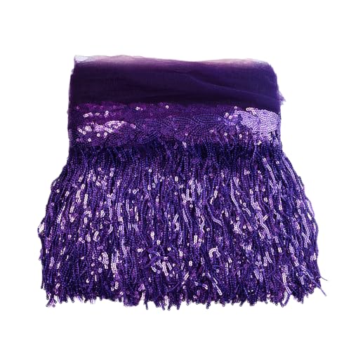 4 Yard 20cm Bling Pailletten Fringe Trim Fransen Quaste Fransenborte Fransenband Fransenbordüre Dekoband Tanzfransen Fransen-Borten Bänder zum Nähen,DIY Basteln,Kleidung Dessous Vorhänge,Dunkelviolett 4 Yard 20cm Bling Pailletten Fringe Trim Fransen Quaste Fransenborte Fransenband Fransenbordüre Dekoband Tanzfransen Fransen-Borten Bänder zum Nähen,DIY Basteln,Kleidung Dessous Vorhänge,Dunkelviolett von Duories