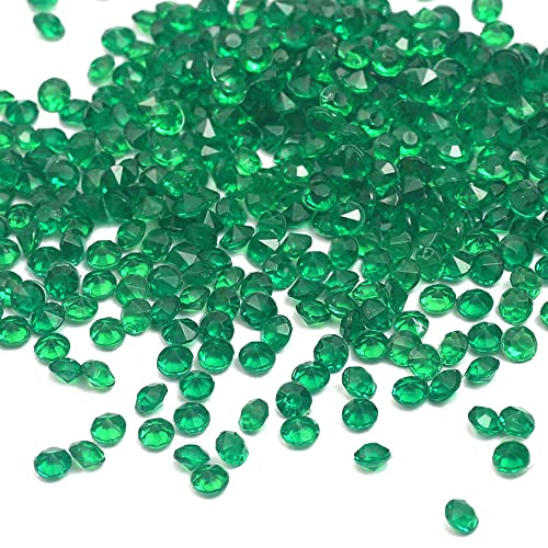 4000 Stück Acryl Deko Diamantkristalle 4mm Glitzer Streudeko Tischschmuck Funkelnd Dekosteine Kristalle Konfetti Diamanten zum DIY Verzieren Tischdeko Hochzeit Taufe Verlobung Valentinstag,Dunkelgrün von Duories