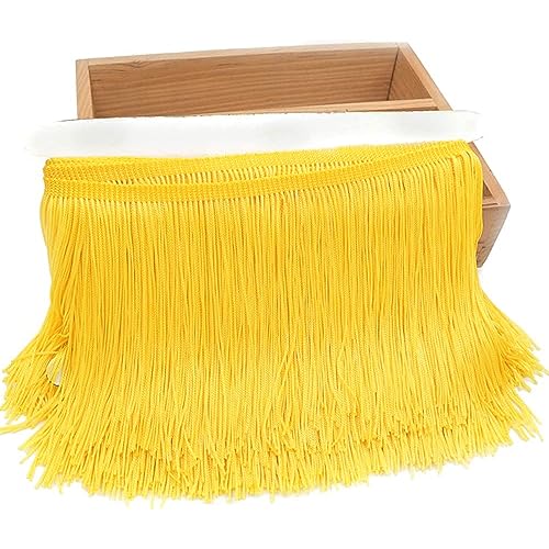 5 Meters 15cm Seide Fransen Quaste Fransenborte Fransenband Schnittfranse Dekoband Zierband Dekoborte Tanzfransen Nähzubehör für DIY Basteln Apparel Kleidung,Kostüme,Nähen,Dekoration,Gelb 5 Meters 15cm Seide Fransen Quaste Fransenborte Fransenband Schnittfranse Dekoband Zierband Dekoborte Tanzfransen Nähzubehör für DIY Basteln Apparel Kleidung,Kostüme,Nähen,Dekoration,Gelb von Duories