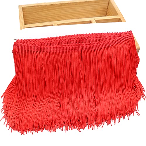 5 Meters 15cm Seide Fransen Quaste Fransenborte Fransenband Schnittfranse Dekoband Zierband Dekoborte Tanzfransen Nähzubehör für DIY Basteln Apparel Kleidung,Kostüme,Nähen,Dekoration,Rot 5 Meters 15cm Seide Fransen Quaste Fransenborte Fransenband Schnittfranse Dekoband Zierband Dekoborte Tanzfransen Nähzubehör für DIY Basteln Apparel Kleidung,Kostüme,Nähen,Dekoration,Rot von Duories