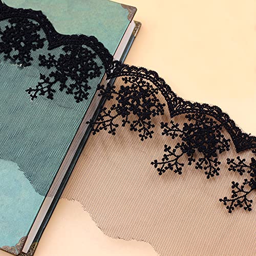 5 Yard Vintage Blumen Stickerei Spitze Tüllstoff,11cm Spitzenband Spitzenborte Dekoband Spitzenbordüre Spitze Geschenkband Zierband für Hochzeit DIY Basteln Nähen Geschenkverpackung,Schwarz 5 Yard Vintage Blumen Stickerei Spitze Tüllstoff,11cm Spitzenband Spitzenborte Dekoband Spitzenbordüre Spitze Geschenkband Zierband für Hochzeit DIY Basteln Nähen Geschenkverpackung,Schwarz von Duories