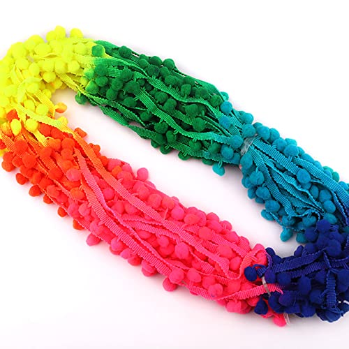 5 Yards 12mm Pompons Borte zum Basteln,Dekoband Mit Bommeln Bälle Pom Poms Fransenborte Zierband Dekoborte Nähzubehör für DIY Basteln Apparel Kleidung,Kostüme,Nähen,Dekoration,Bunt 5 Yards 12mm Pompons Borte zum Basteln,Dekoband Mit Bommeln Bälle Pom Poms Fransenborte Zierband Dekoborte Nähzubehör für DIY Basteln Apparel Kleidung,Kostüme,Nähen,Dekoration,Bunt von Duories