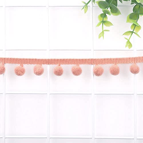5 Yards 12mm Pompons Borte zum Basteln,Dekoband Mit Bommeln Bälle Pom Poms Fransenborte Zierband Dekoborte Nähzubehör für DIY Basteln Apparel Kleidung,Kostüme,Nähen,Dekoration,Hell orange von Duories