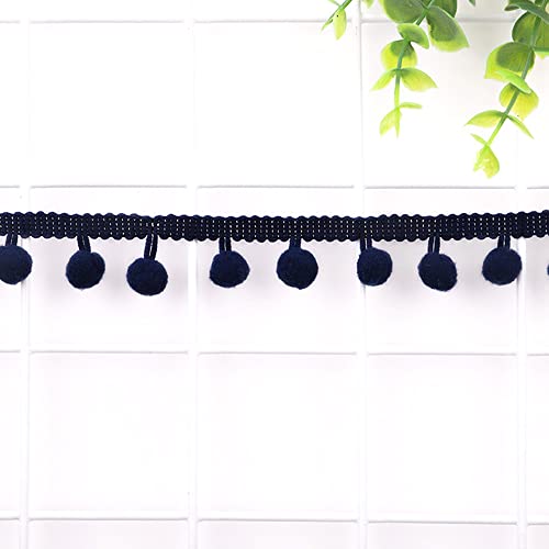 5 Yards 12mm Pompons Borte zum Basteln,Dekoband Mit Bommeln Bälle Pom Poms Fransenborte Zierband Dekoborte Nähzubehör für DIY Basteln Apparel Kleidung,Kostüme,Nähen,Dekoration,Navy blau 5 Yards 12mm Pompons Borte zum Basteln,Dekoband Mit Bommeln Bälle Pom Poms Fransenborte Zierband Dekoborte Nähzubehör für DIY Basteln Apparel Kleidung,Kostüme,Nähen,Dekoration,Navy blau von Duories